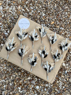 modern monochrome boutonniere for wedding