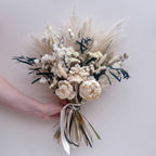 rustic dried pampas grass bouquet for wedding