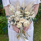 luxury pampas grass bouquet with preserved eucalyptus