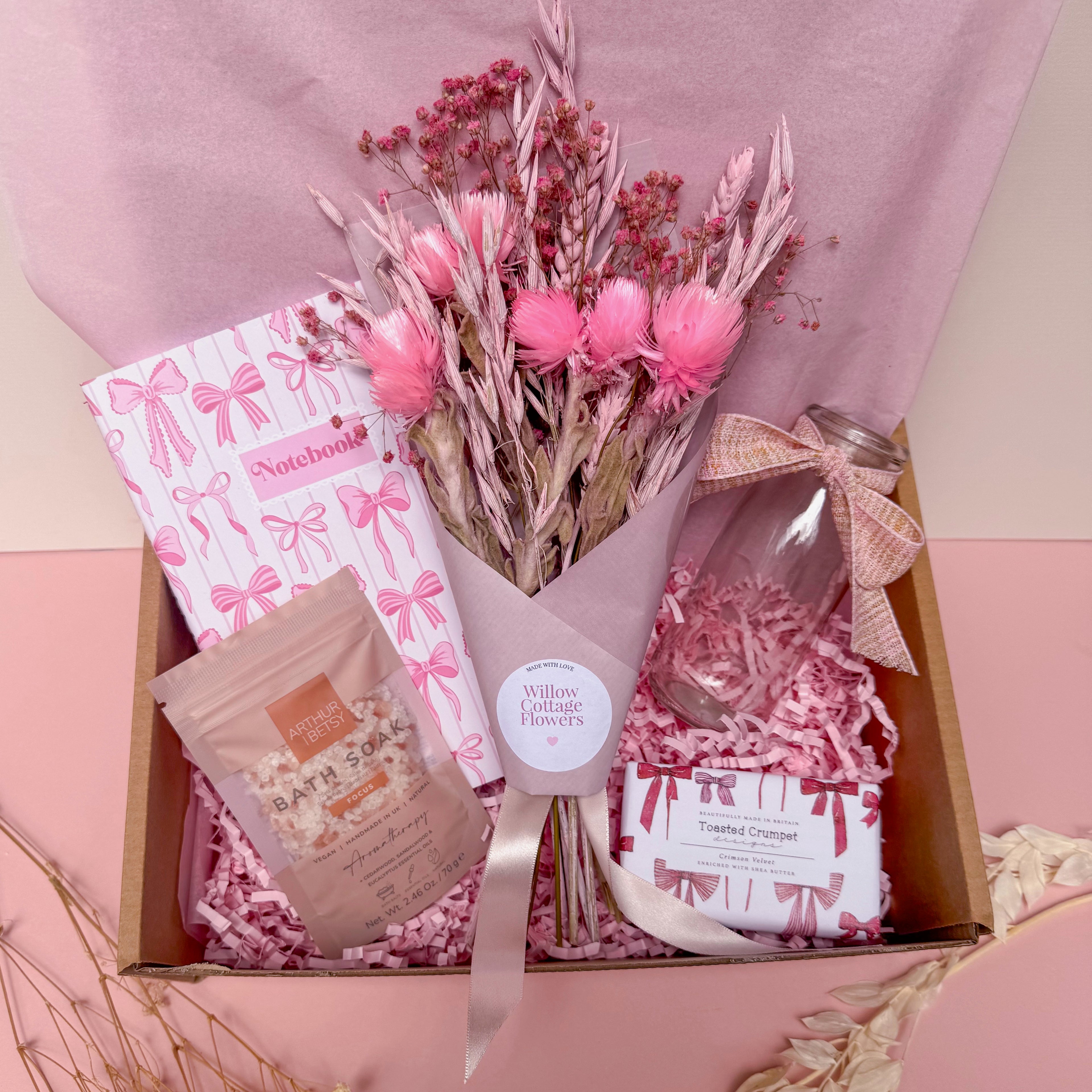 pink bow gift hamper