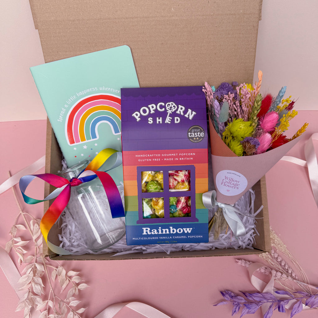 rainbow themed gift hamper