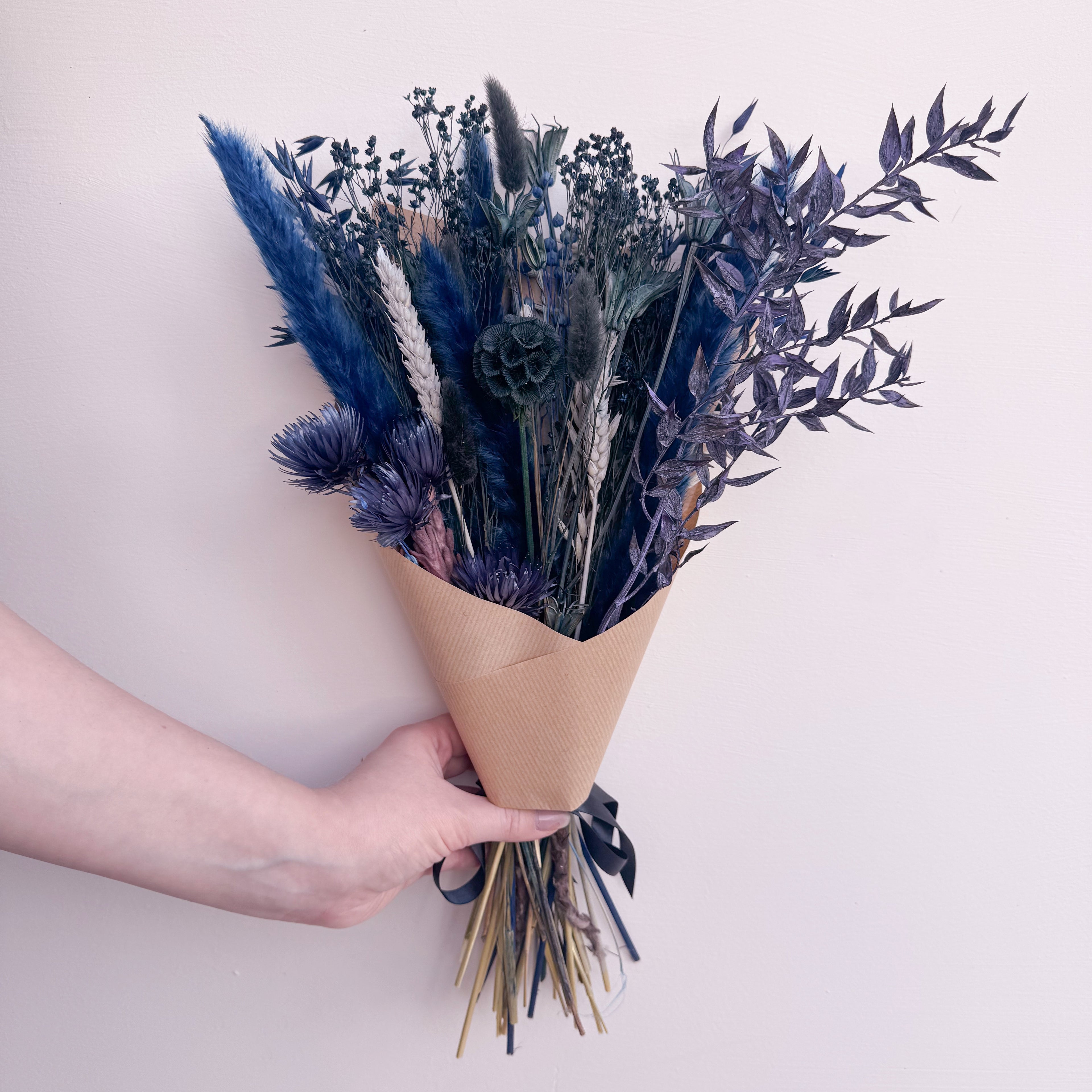 Navy Blue Pampas Grass Arrangement image 1