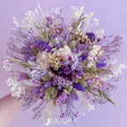 Lilac and Green Dried Flower Bouquet image 0