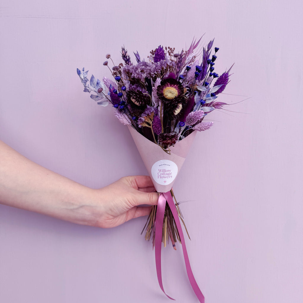 Dark Purple Dried Flower Arrangement image 3