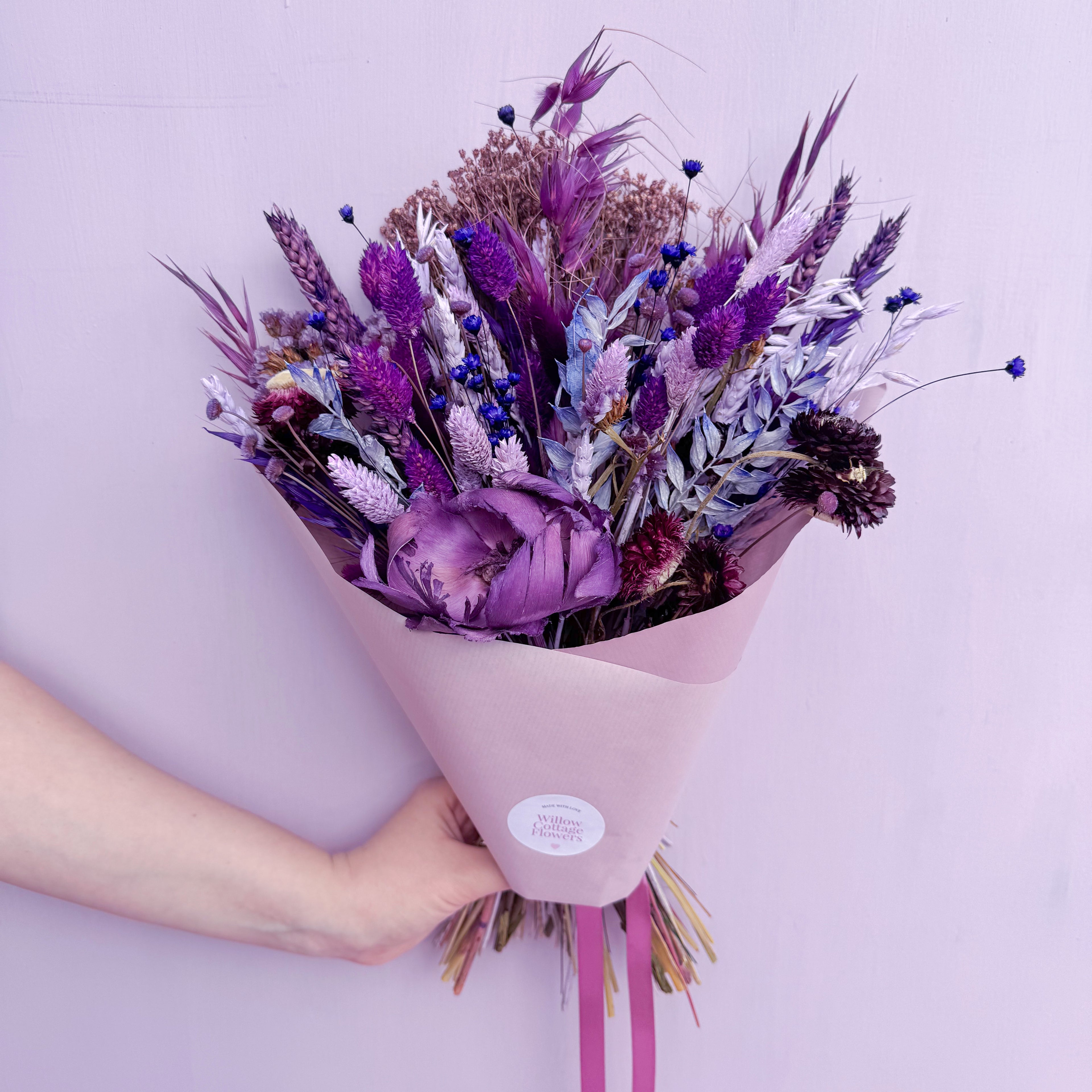 Dark Purple Dried Flower Arrangement image 2