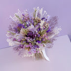 Lilac and Green Dried Flower Bouquet image 4