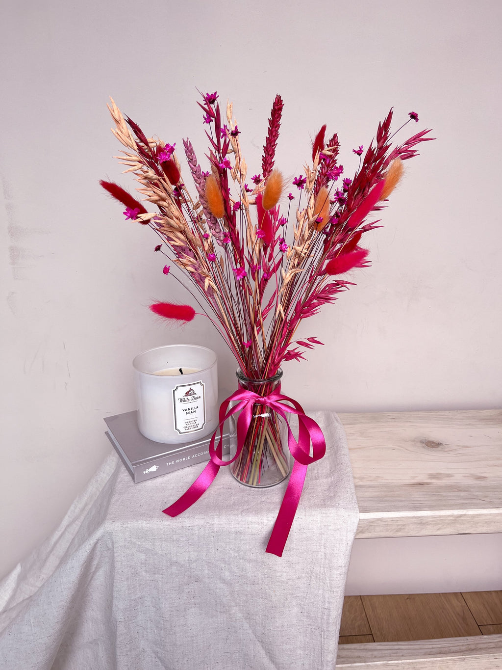 Vibrant Dried Flowers with Vase image 5
