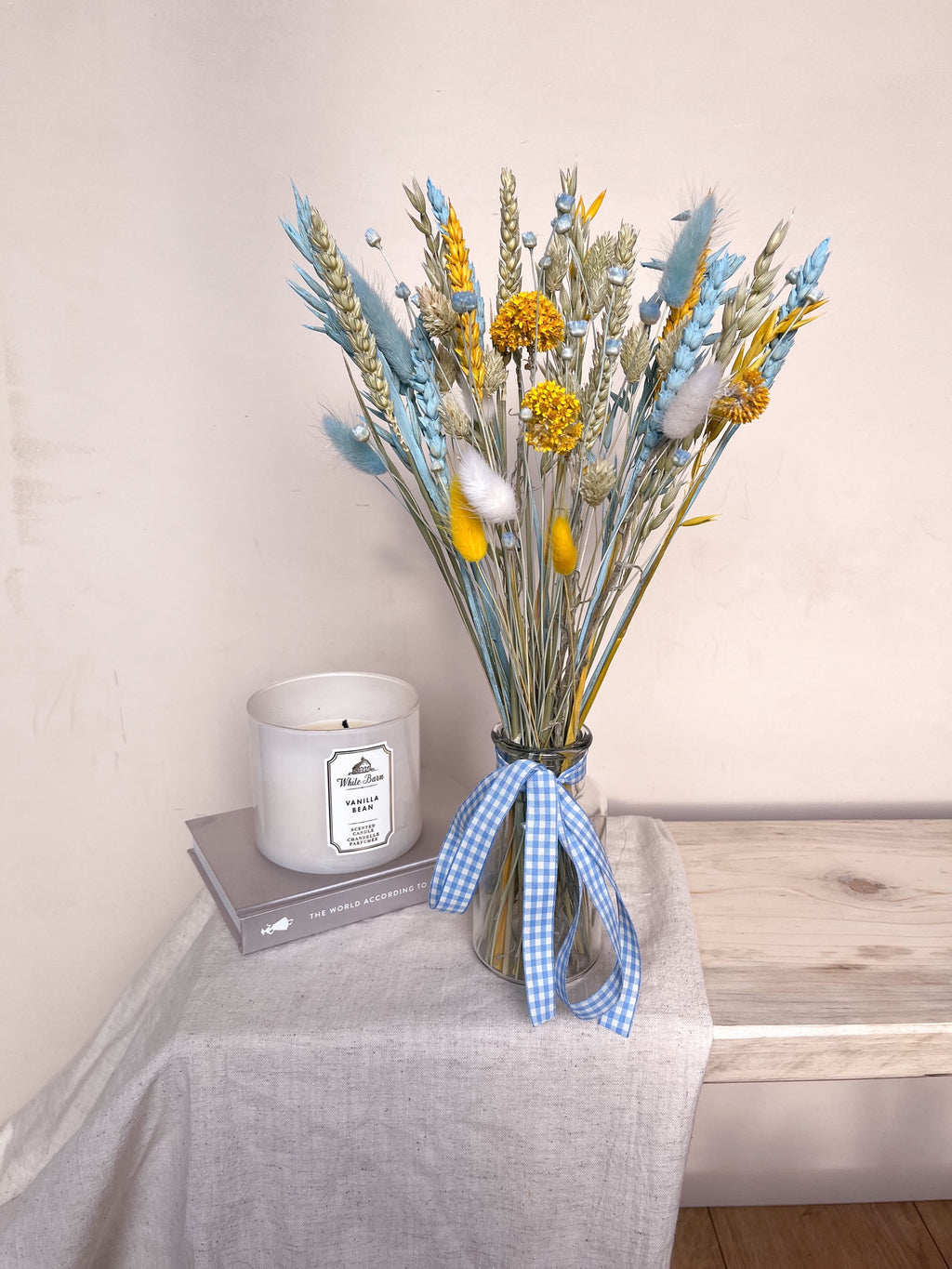 Blue Dried Flowers with Vase image 5