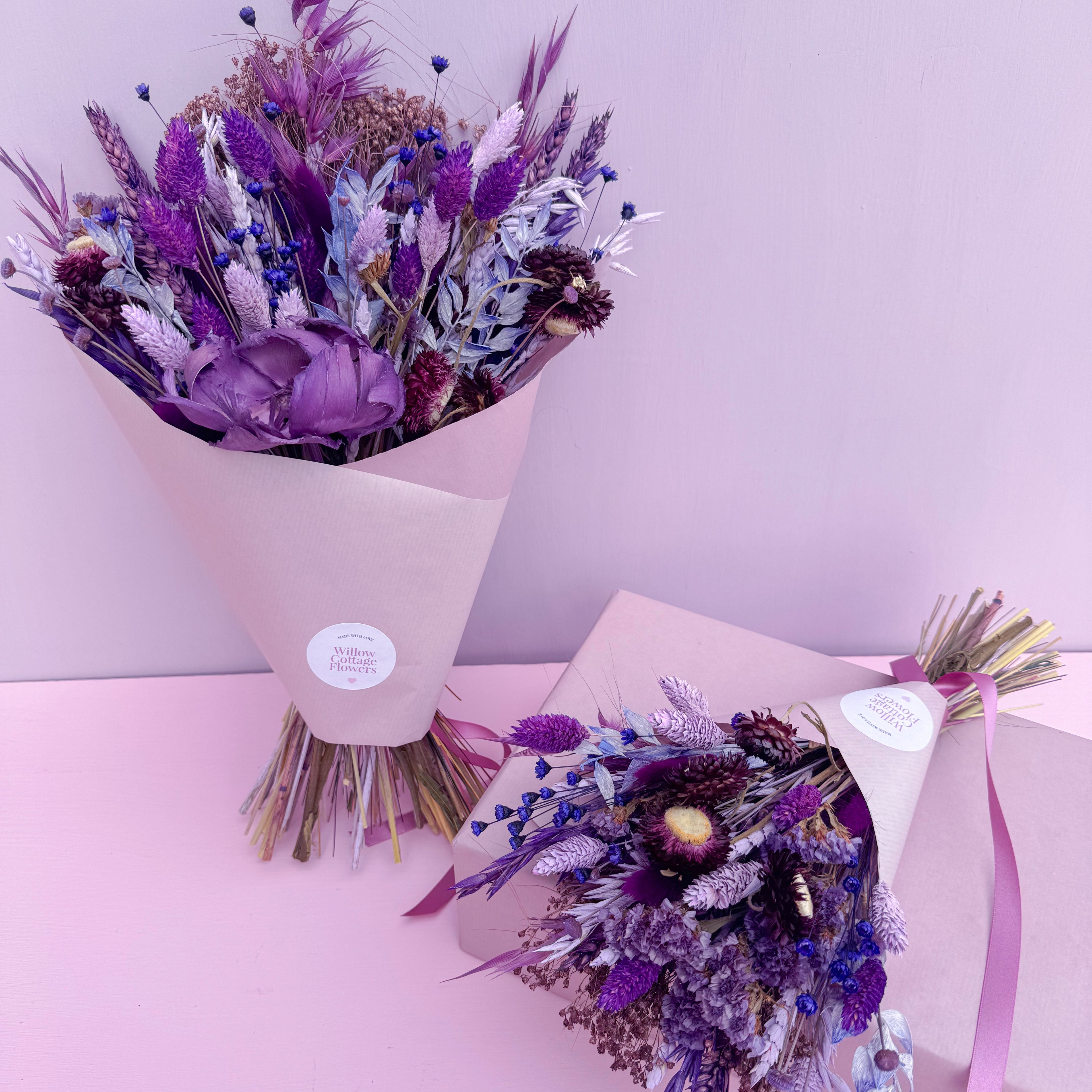Dark Purple Dried Flower Arrangement image 4