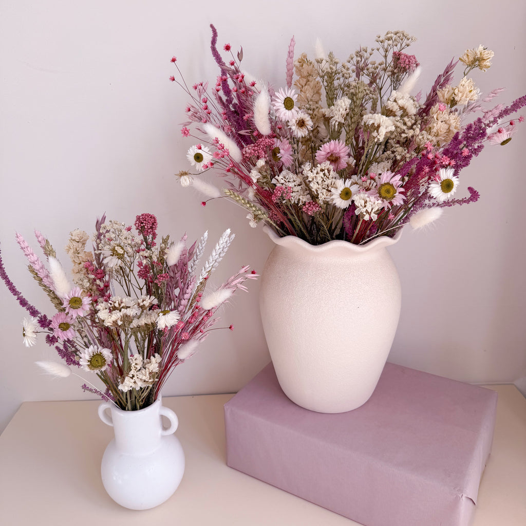 pink and white wildflower dry bunch