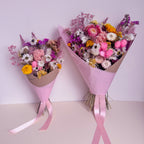 colourful dried wildflower bouquet