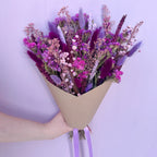 luxury pink and purple wildflower bouquet for home decor