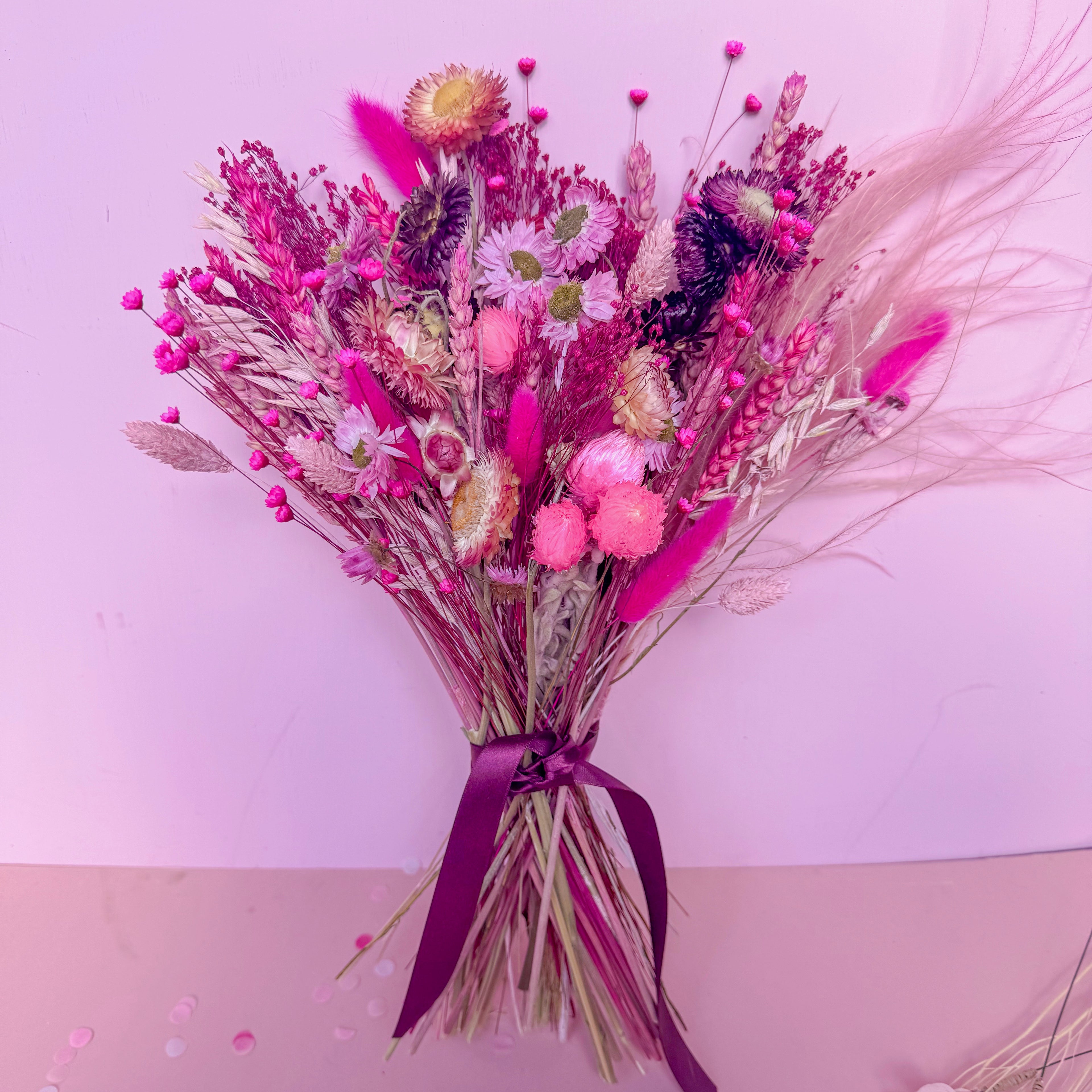 Hot Pink Dried Flower Arrangement image 0