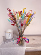 Rainbow Dried Flowers with Vase image 3