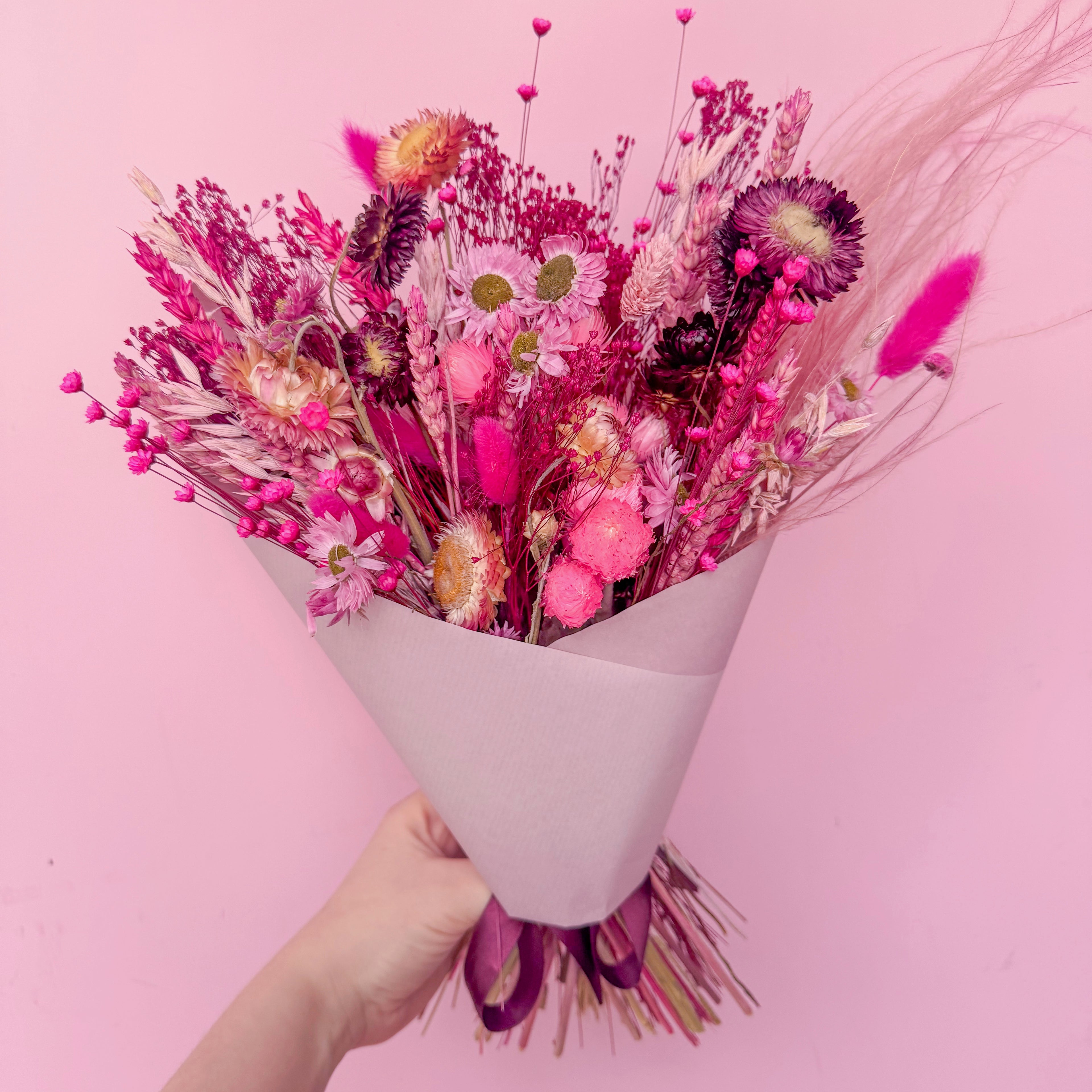 Hot Pink Dried Flower Arrangement image 3