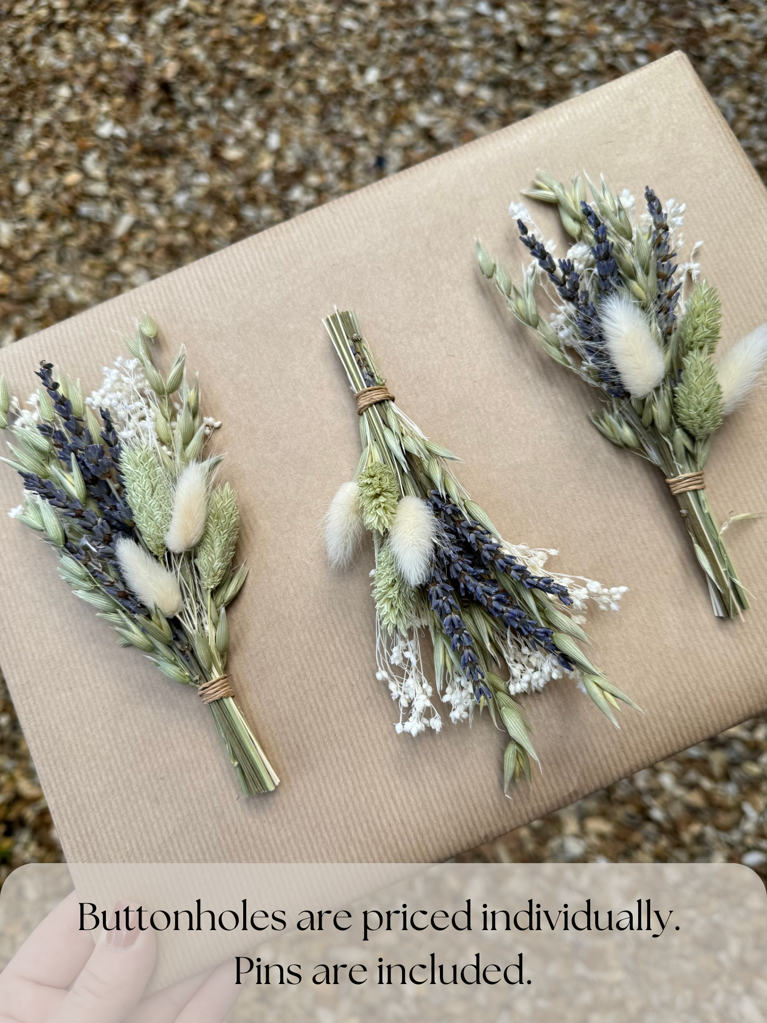 Natural Lavender Buttonhole image 1