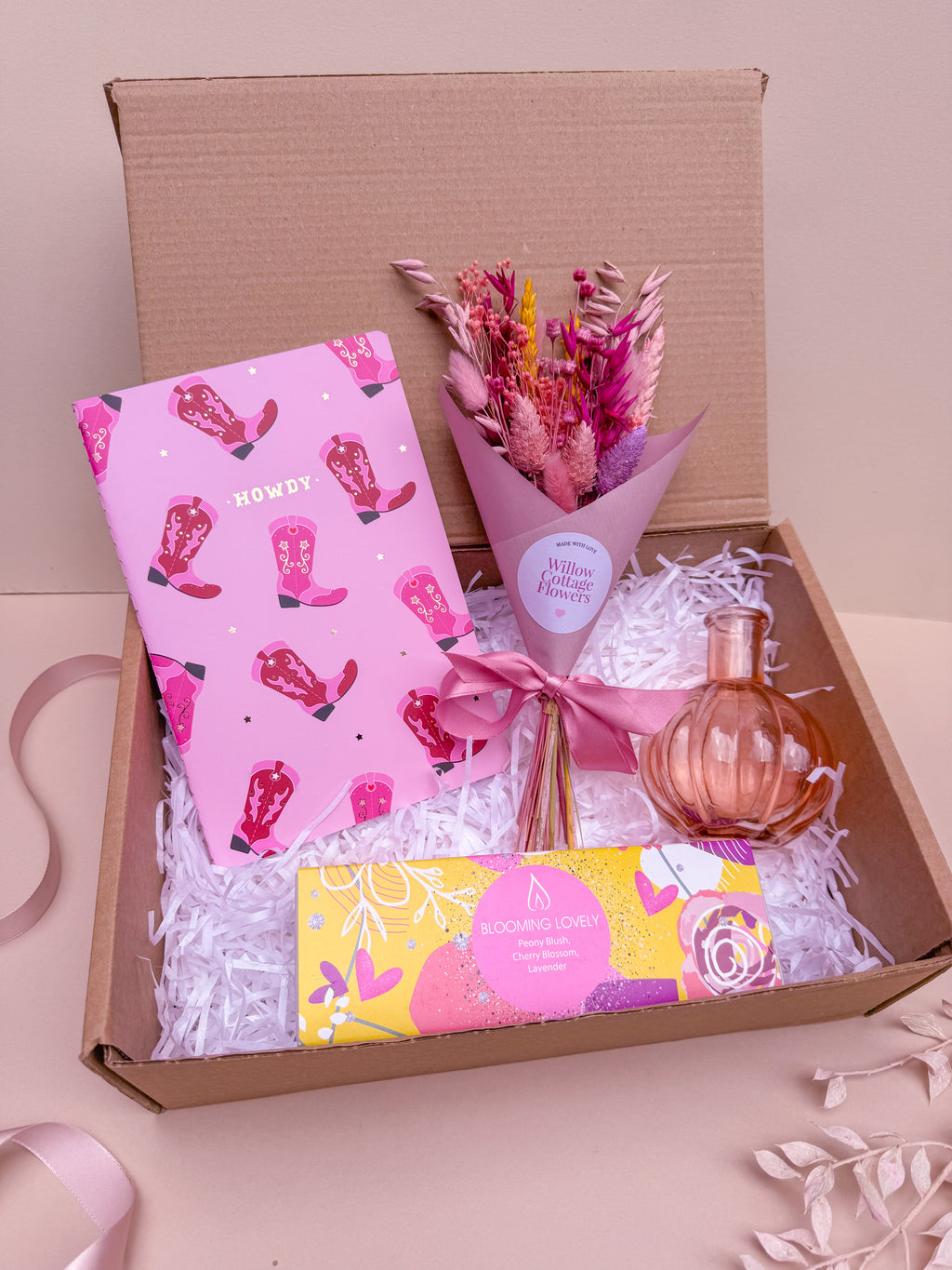 Pink Dried Flower Gift Box image 3