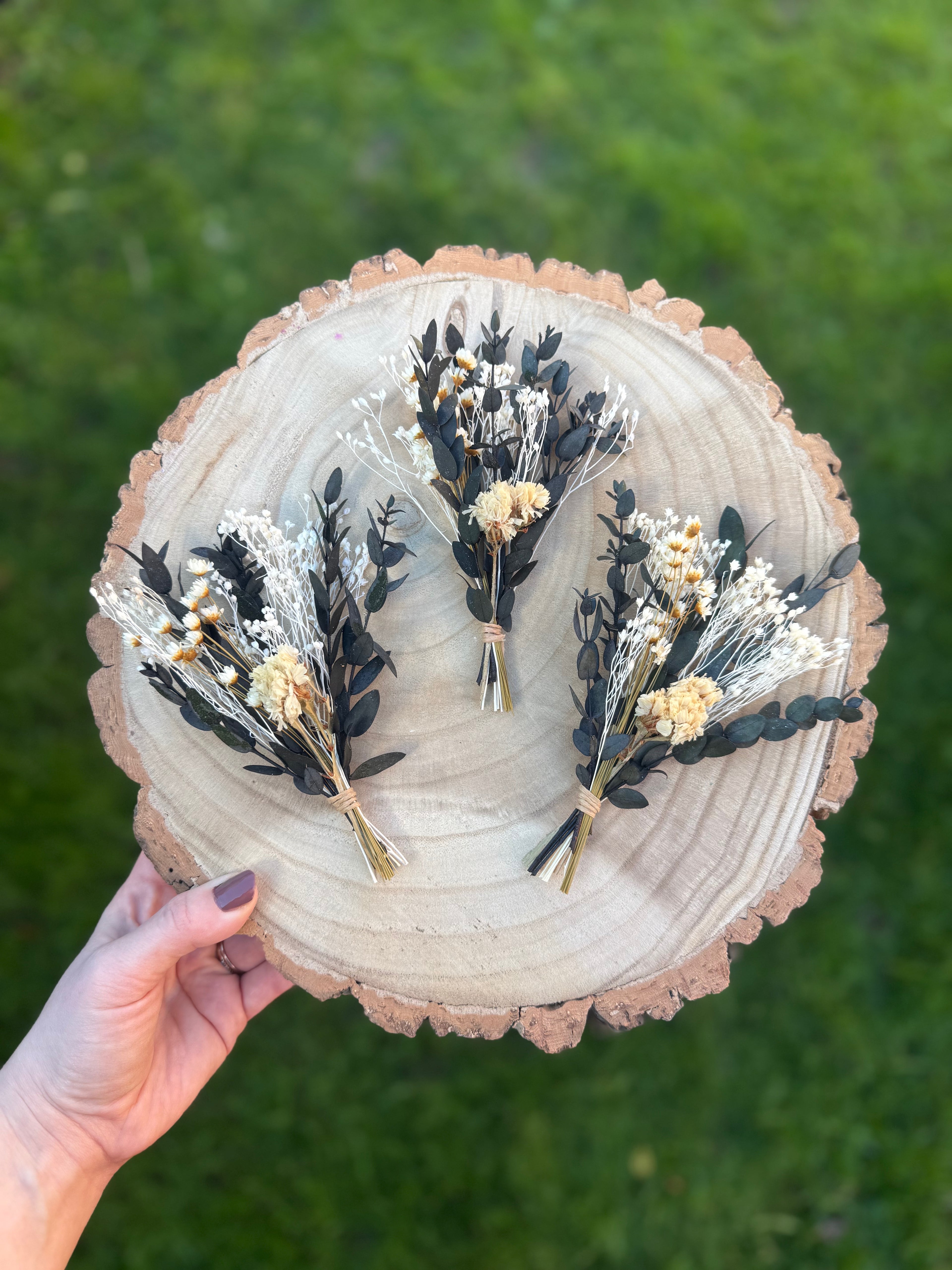 preserved eucalyptus groom pin