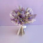 Lilac and Green Dried Flower Bouquet image 3