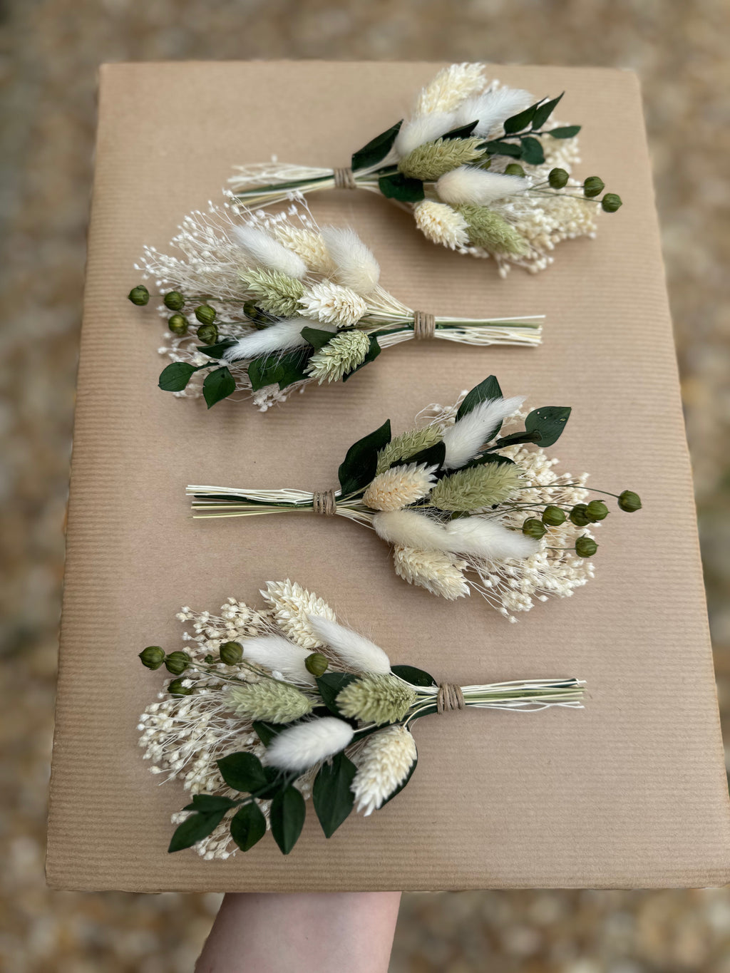 dark green boutonniere for groom