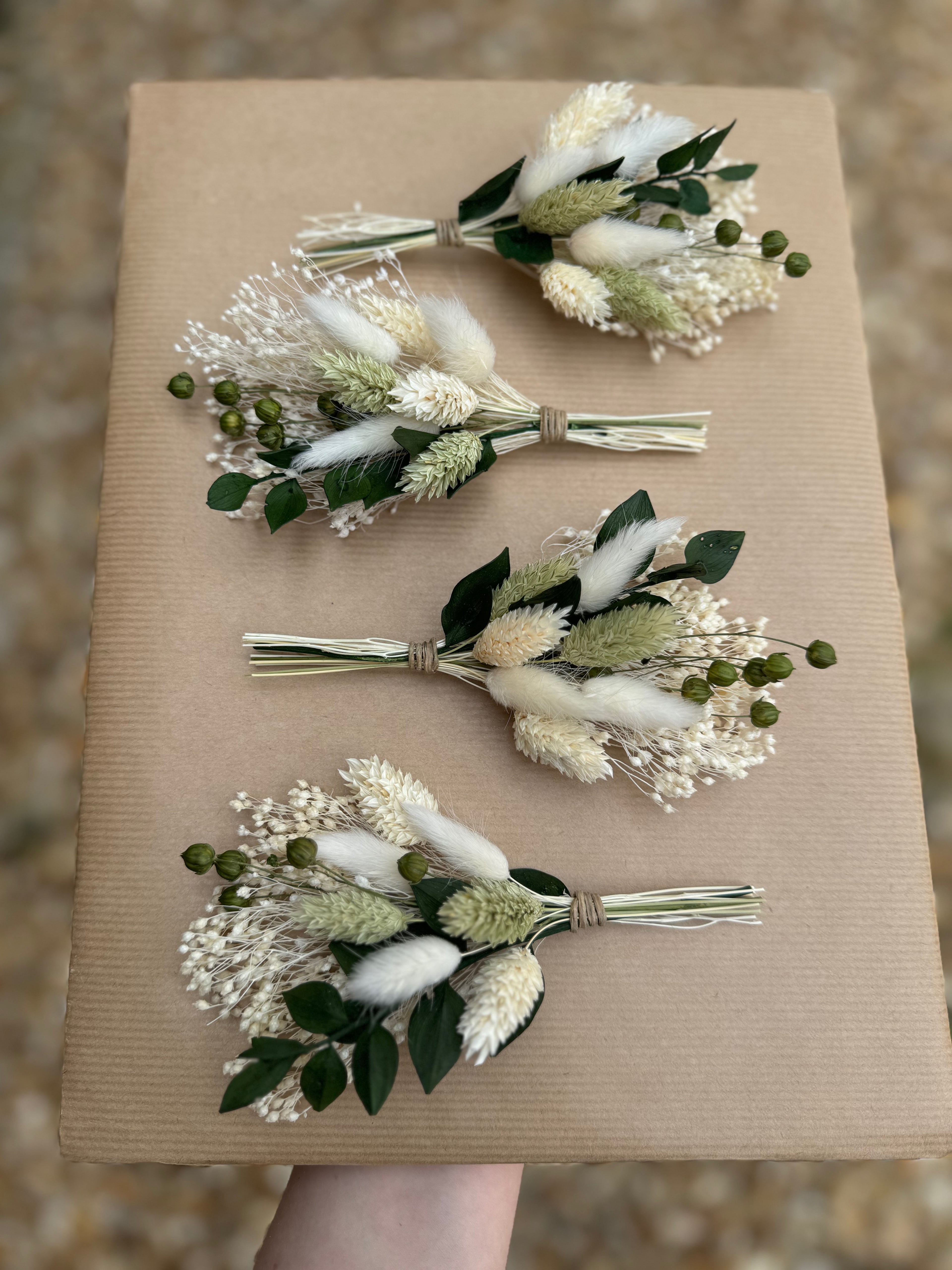 dark green boutonniere for groom