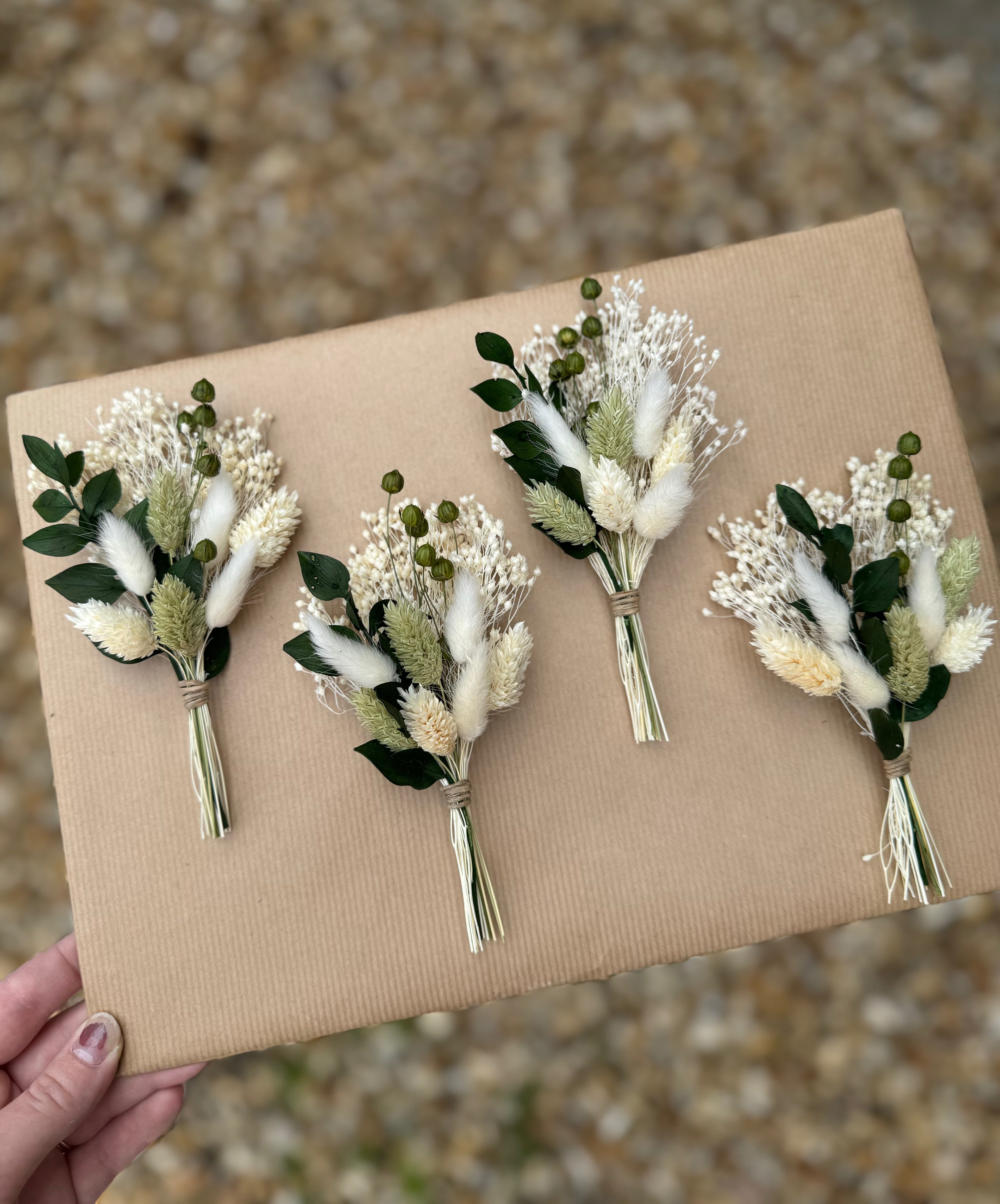 dark green foliage buttonhole
