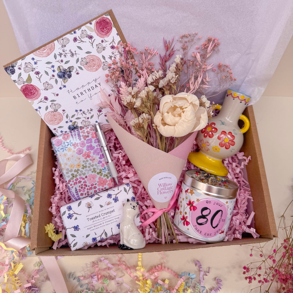 80th birthday flower hamper