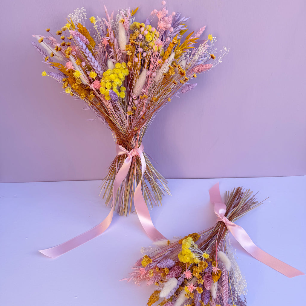 colourful boho flower bouquet