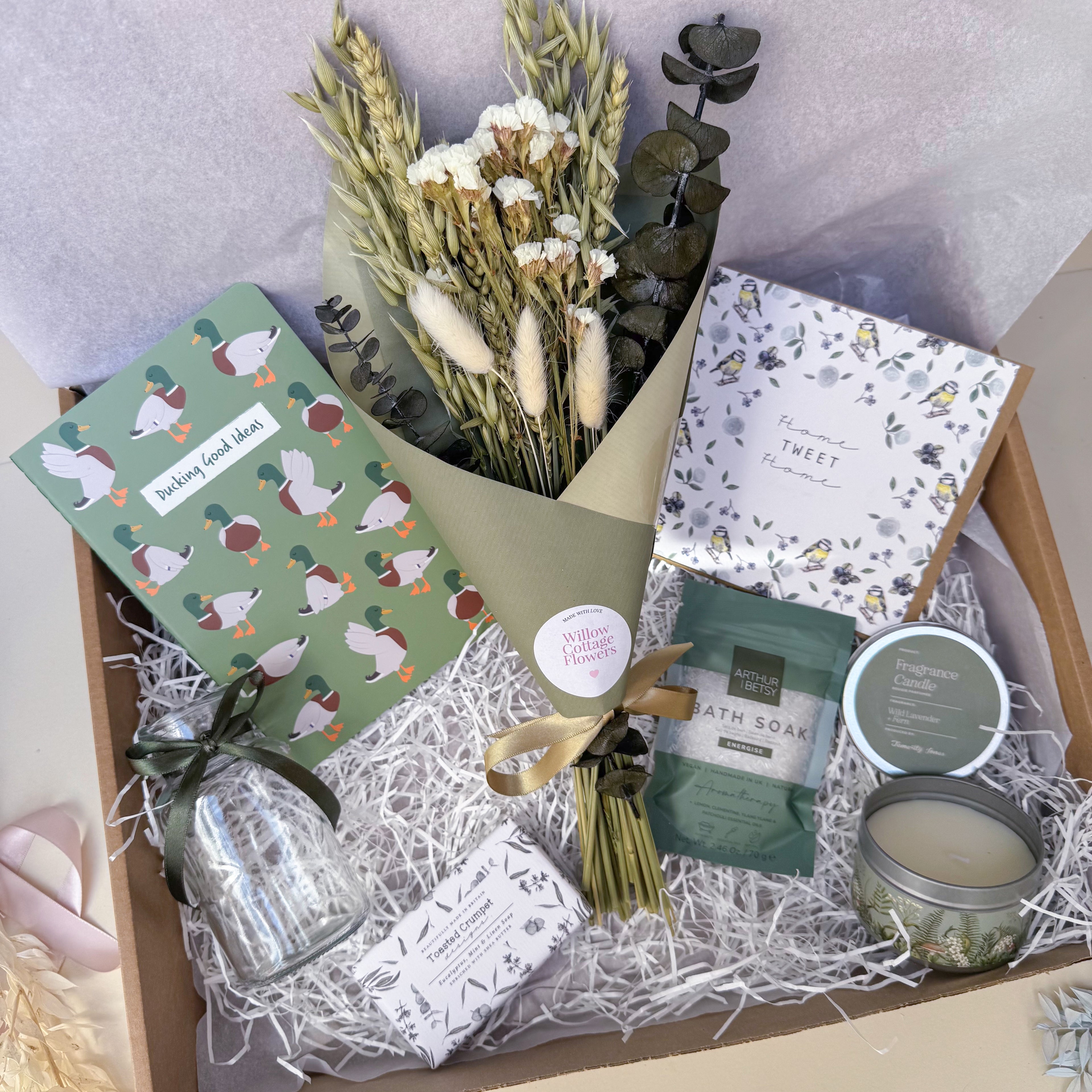 botanical themed gift box for housewarming