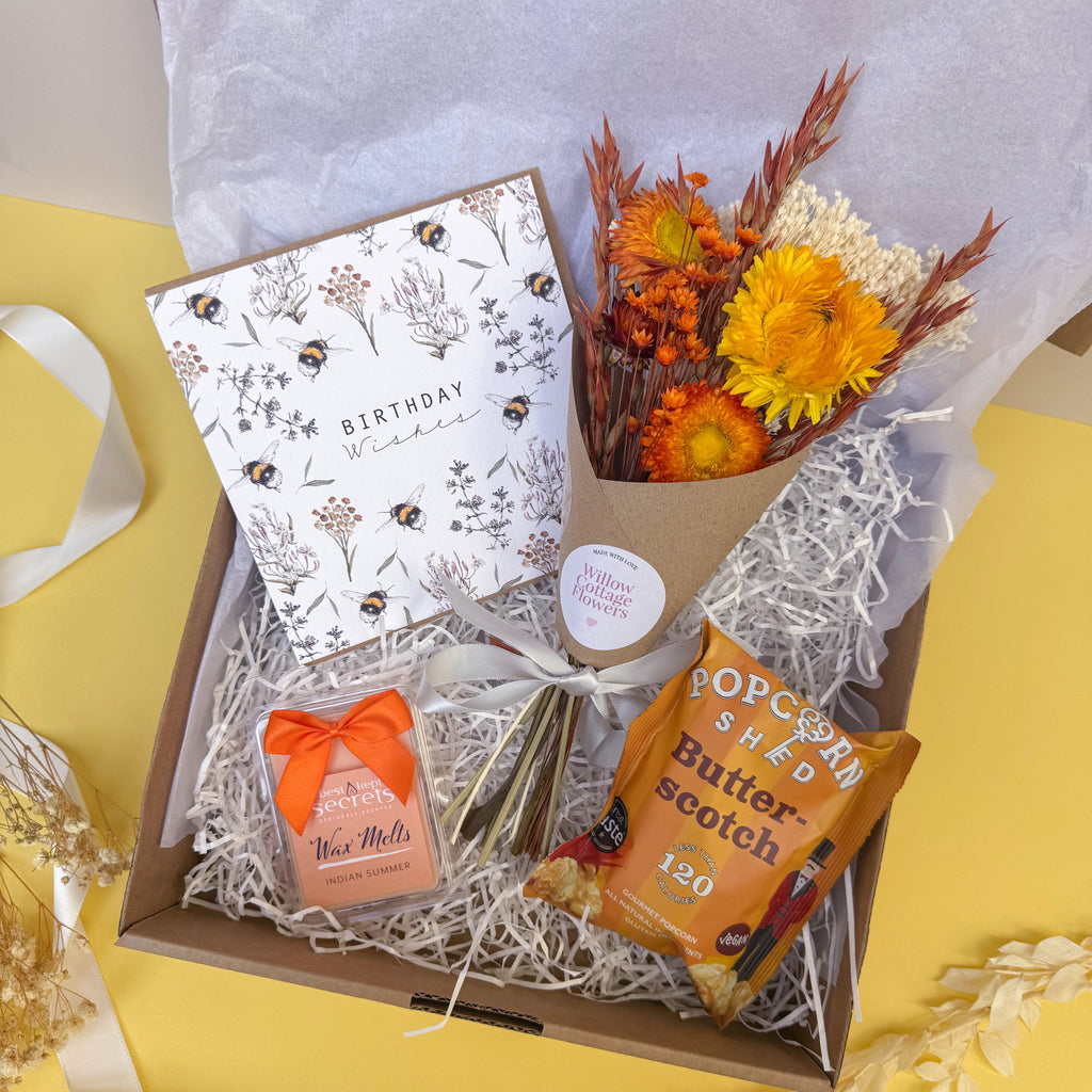 orange themed birthday gift hamper