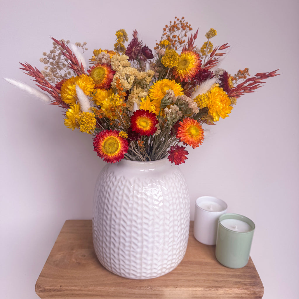 rustic dried flower bouquet