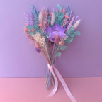 pastel rainbow bouquet of dry flowers
