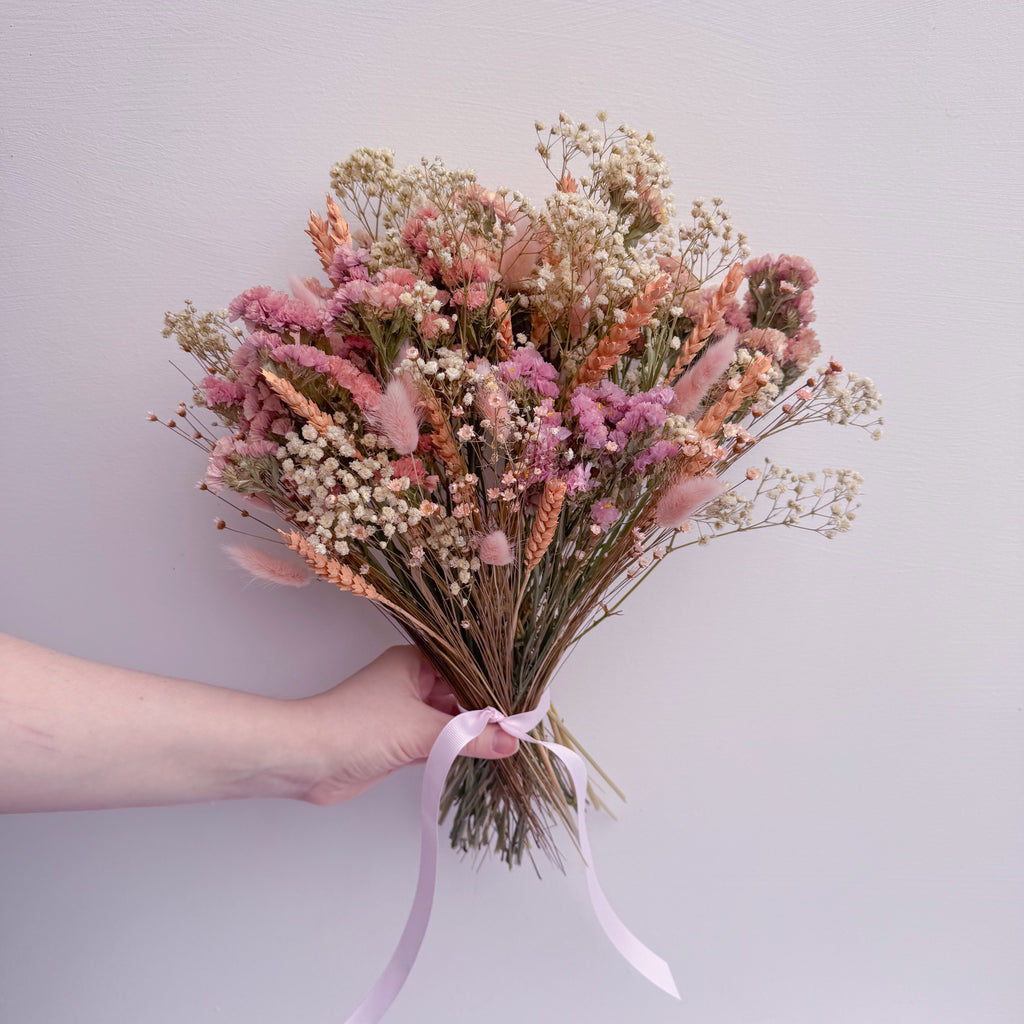 Peach Wildflower Dried Flower Bouquet