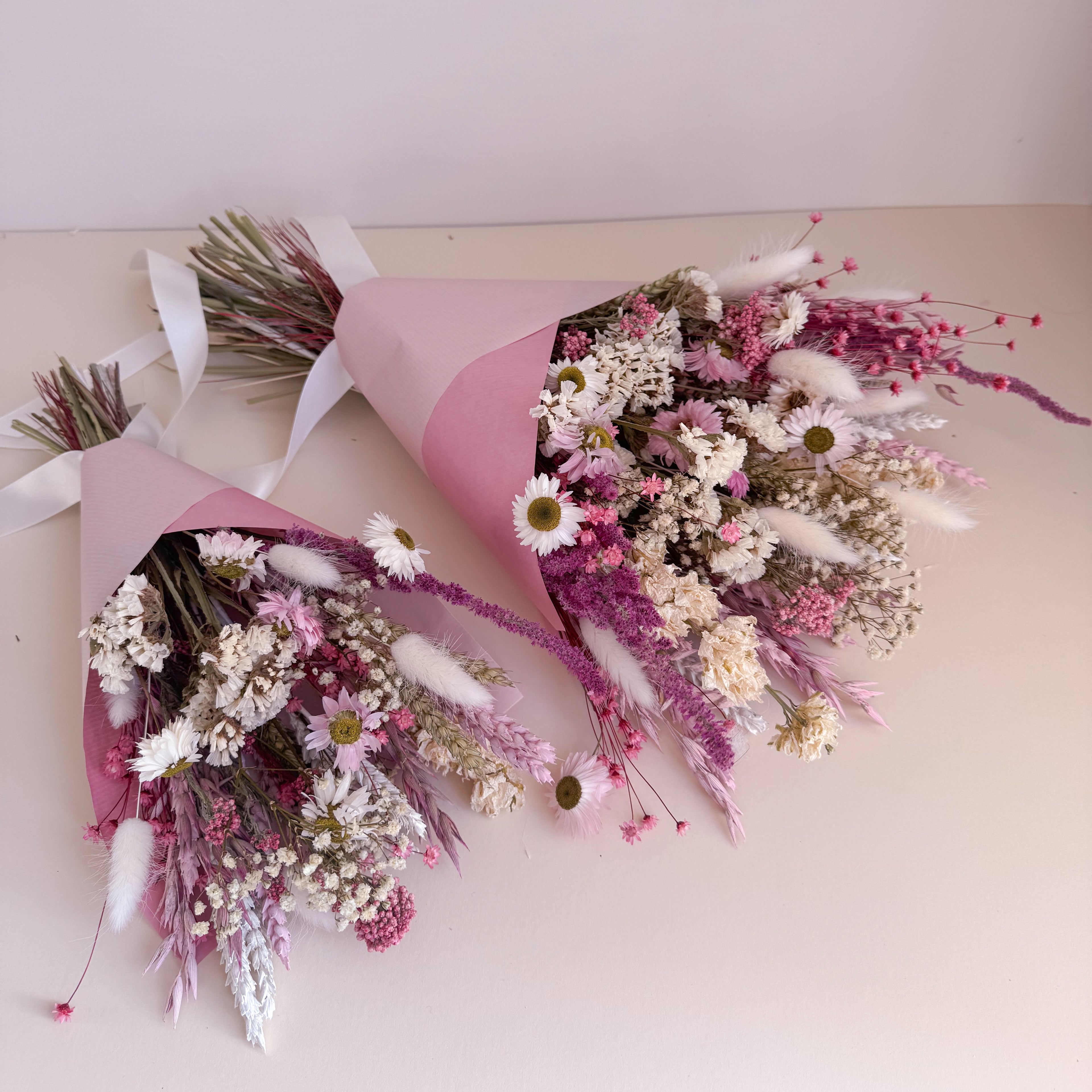 pink mothers day bouquet with gift wrap