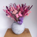 cerise and plum dried flowers