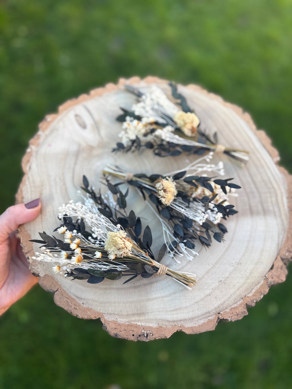 foliage buttonhole for rustic wedding