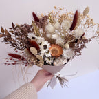 rustic dry daisy bouquet with gypsophila