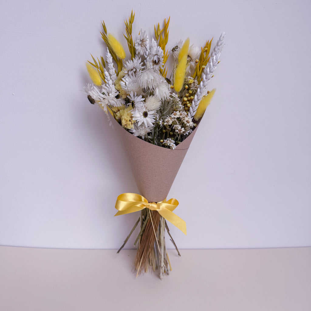 yellow wildflower arrangement
