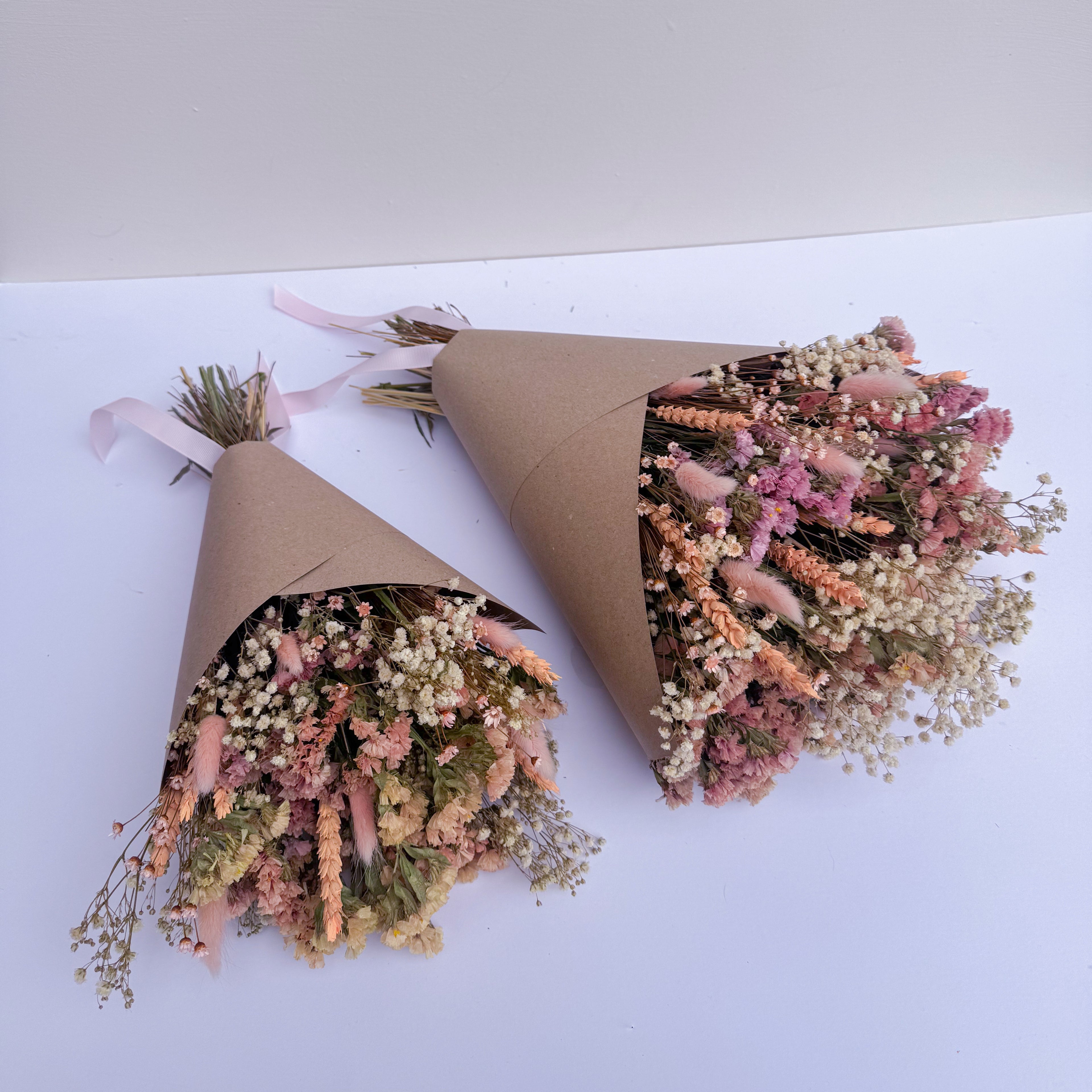 Peach Wildflower Dried Flower Bouquet