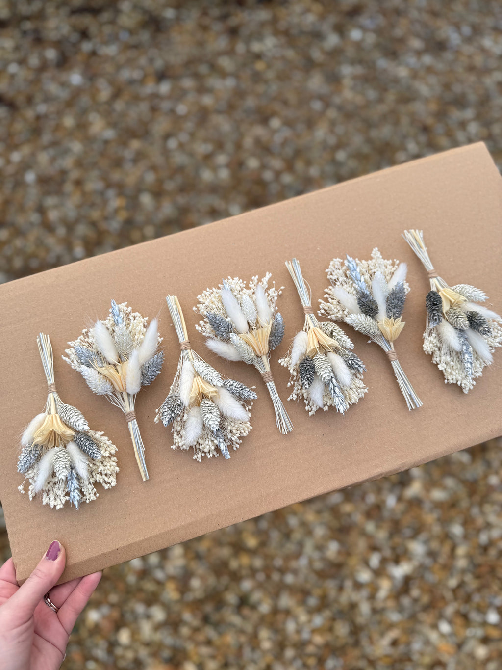 silver winter dried flowers
