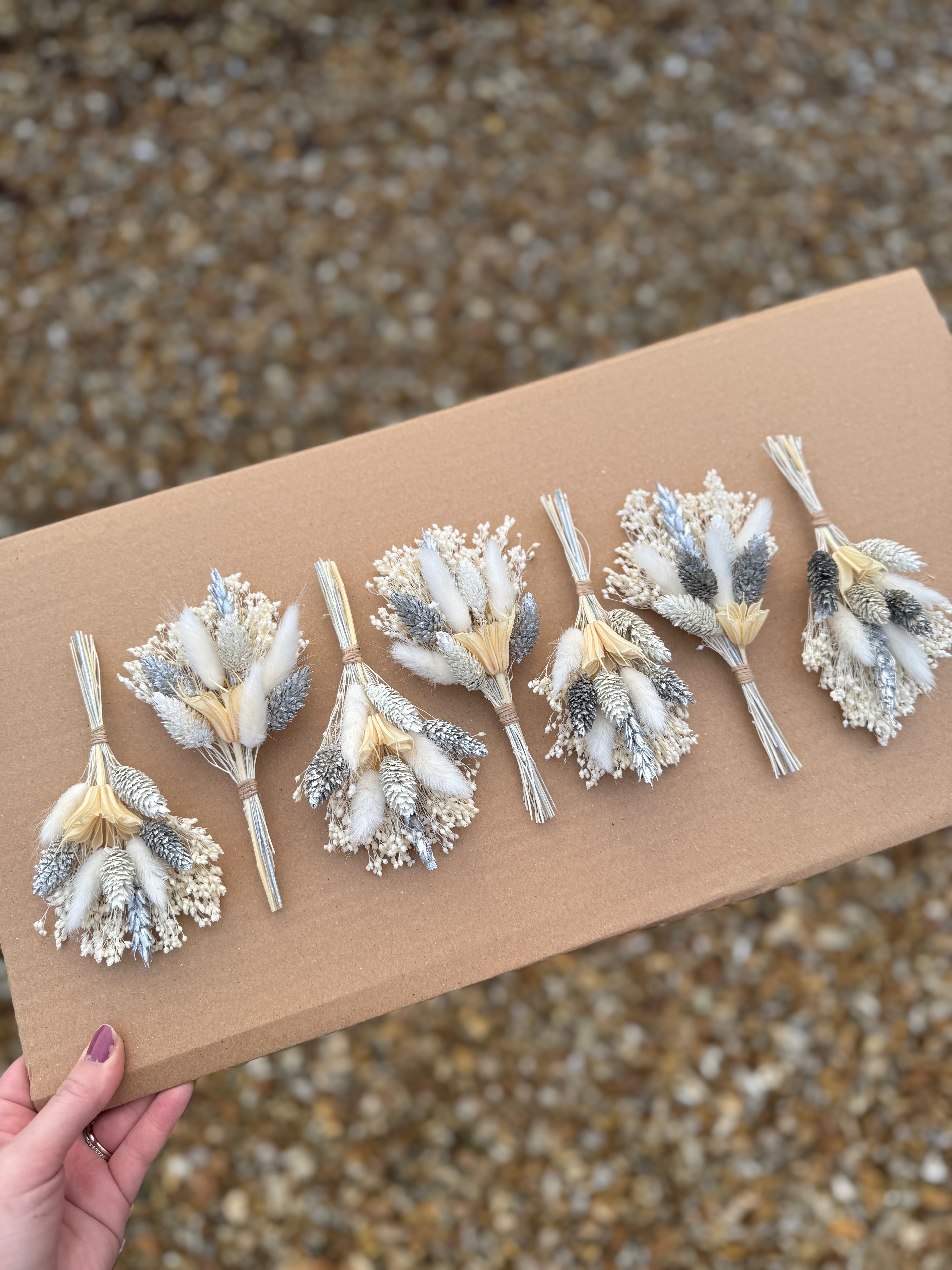 silver winter dried flowers